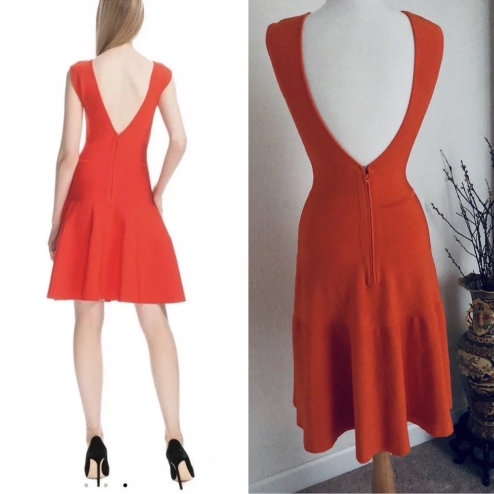 ISSA LONDON Crimson Rayon Rib Dress S - Picture 4 of 4